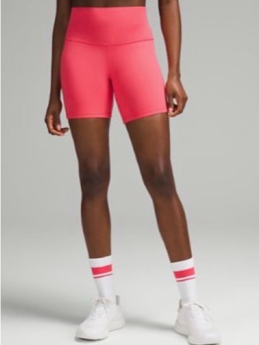lululemon athletica Coral Pink High-Rise Bike Shorts